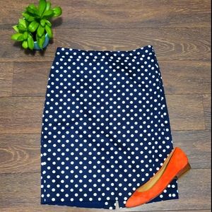 J Crew the Pencil polka dot skirt
